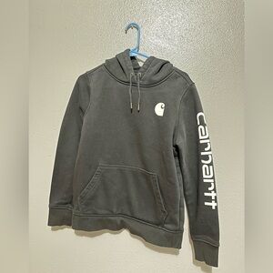 Carhartt Black Hoodie with White Logo